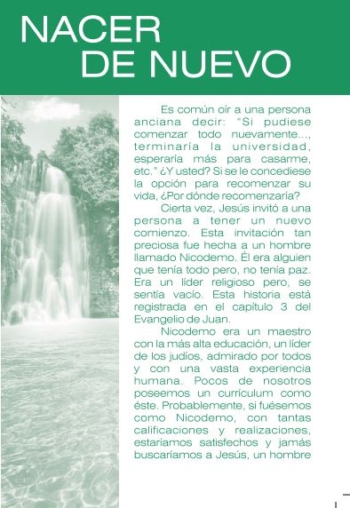 Nacer De Nuevo (Volante)